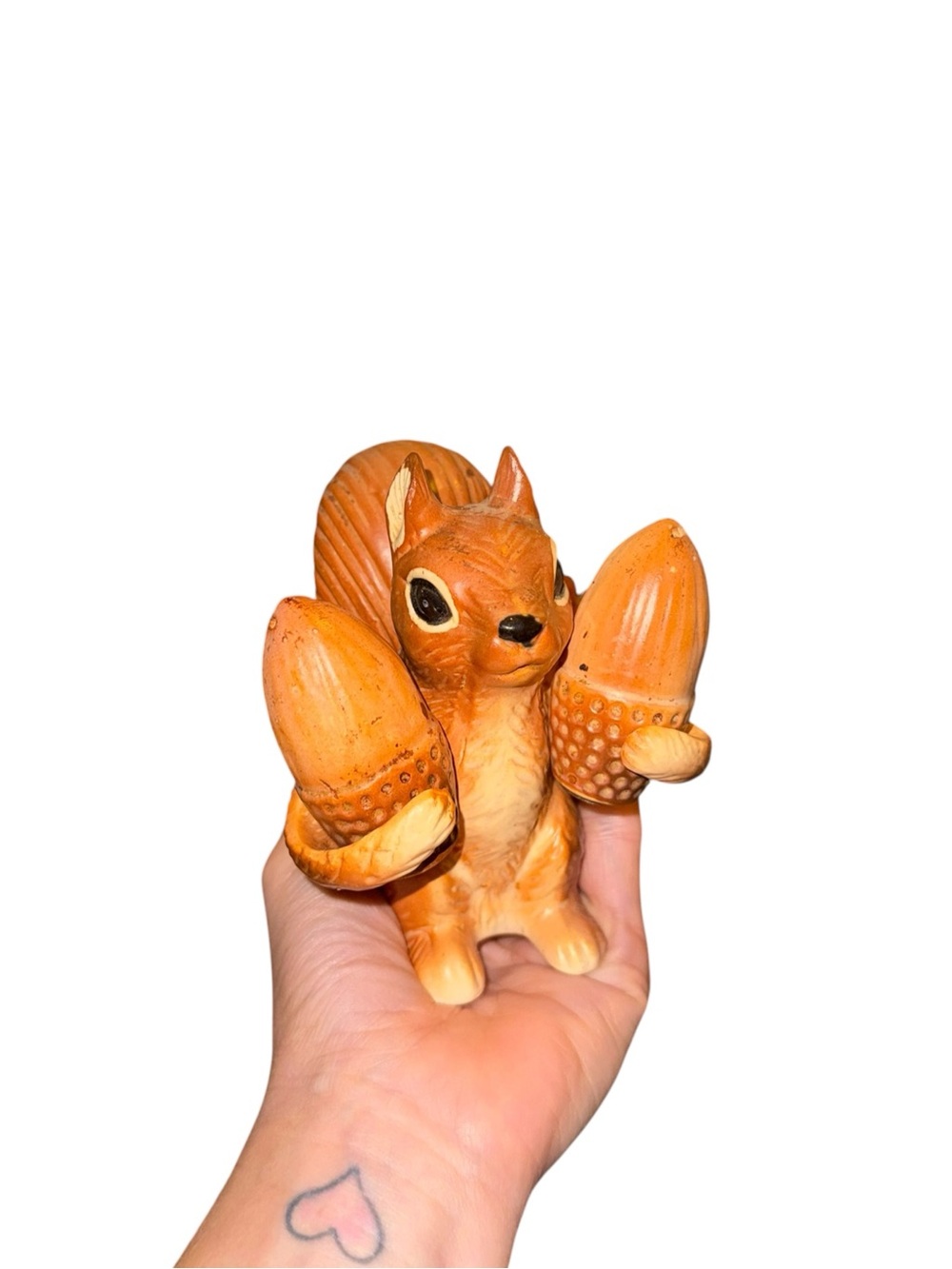 Vintage squirrel with acorn salt and pepper